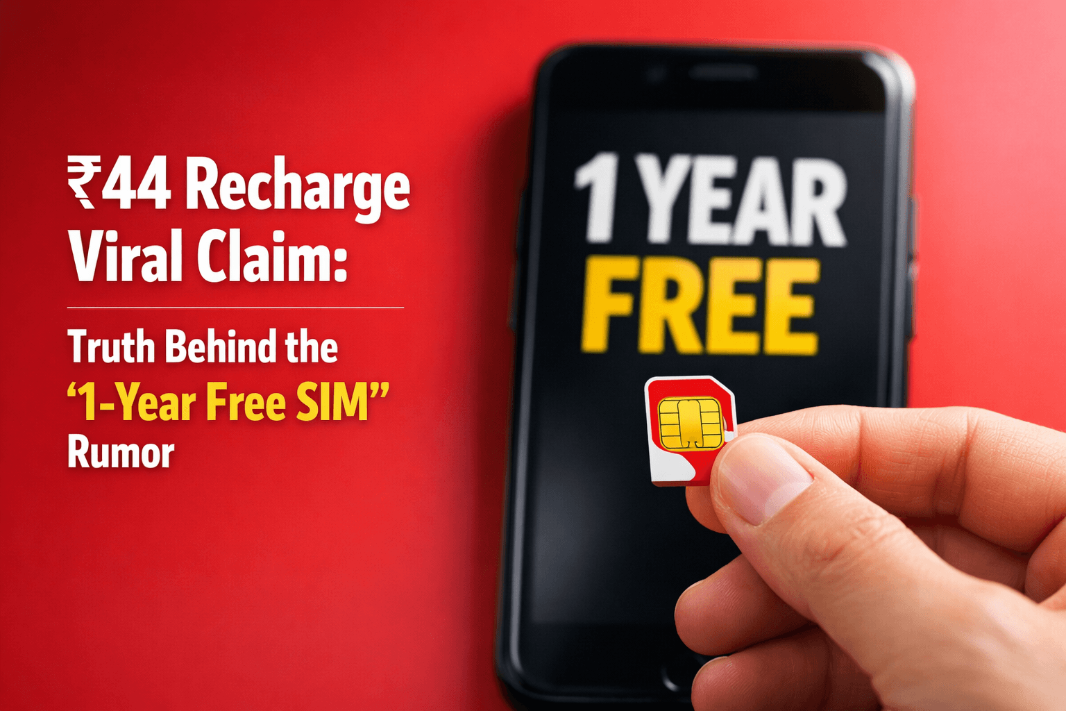 ₹44 Recharge Viral Claim: Truth Behind the “1-Year Free SIM” Rumor