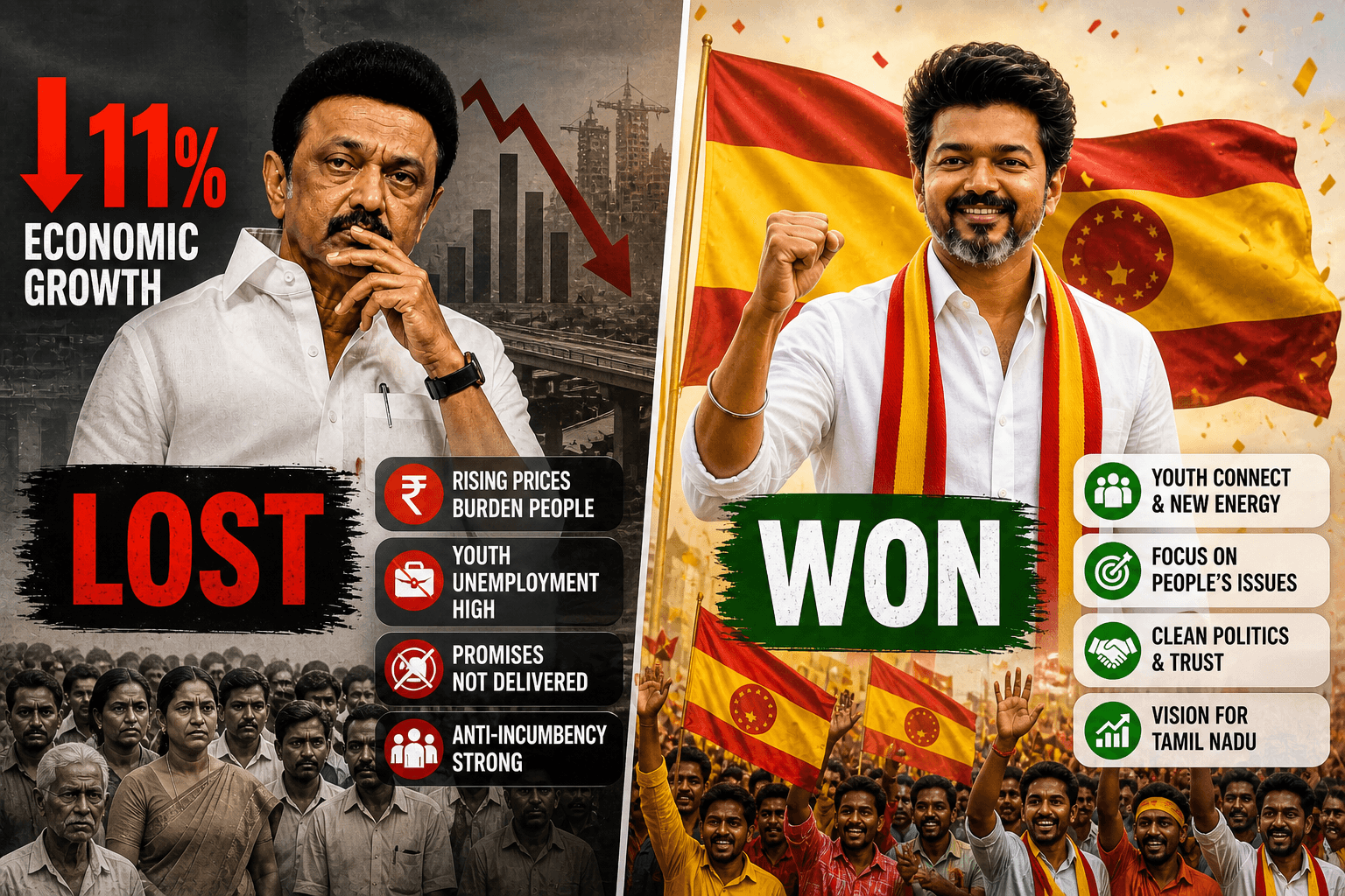 How 11% economic growth made DMK lose elections against TVK.