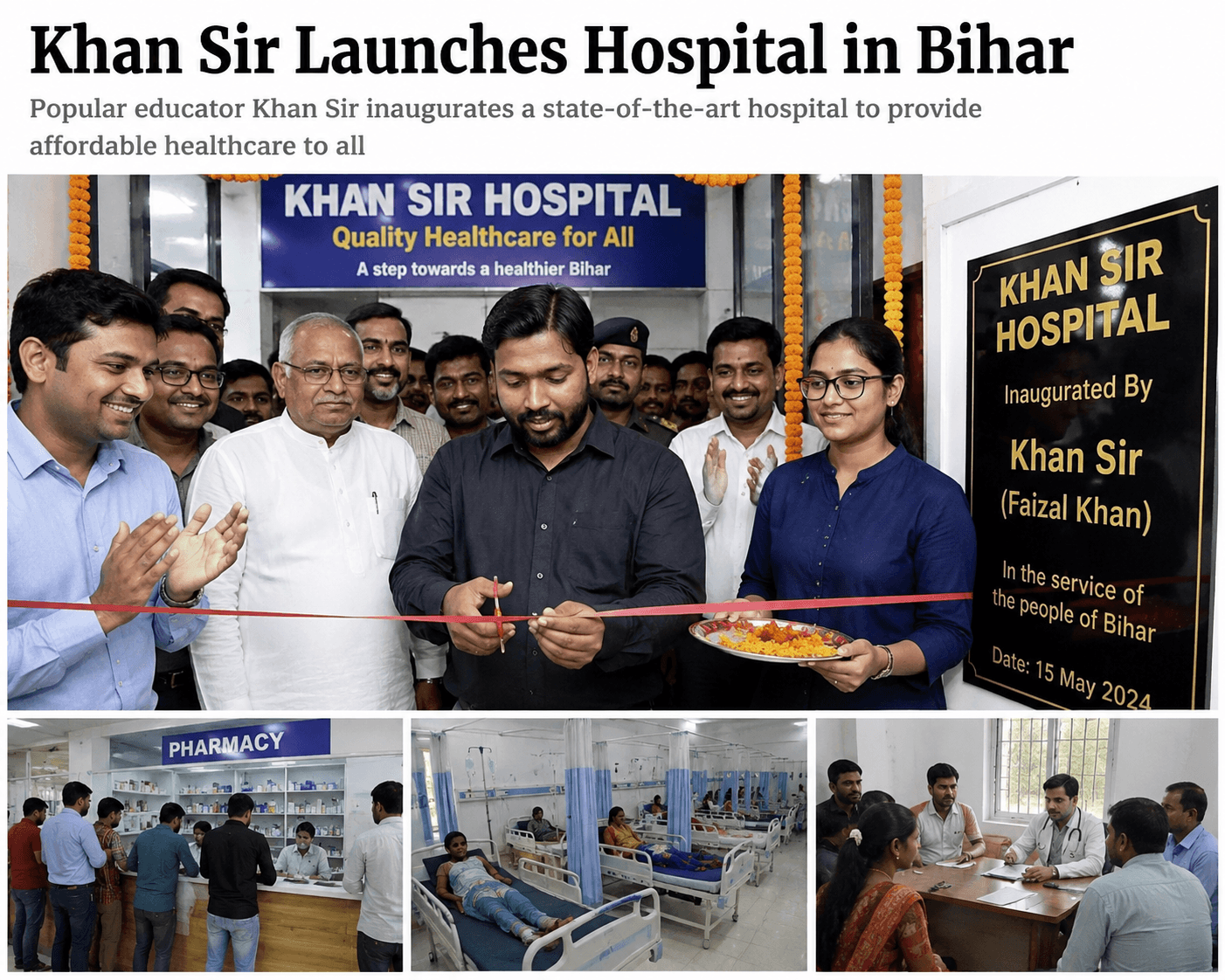 Why Governments cant provide Hospital facilities like Khan Sir ? 