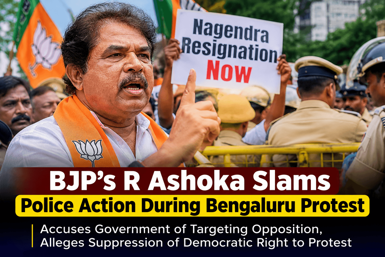 BJP's R Ashoka Slams Police Action During Bengaluru Protest