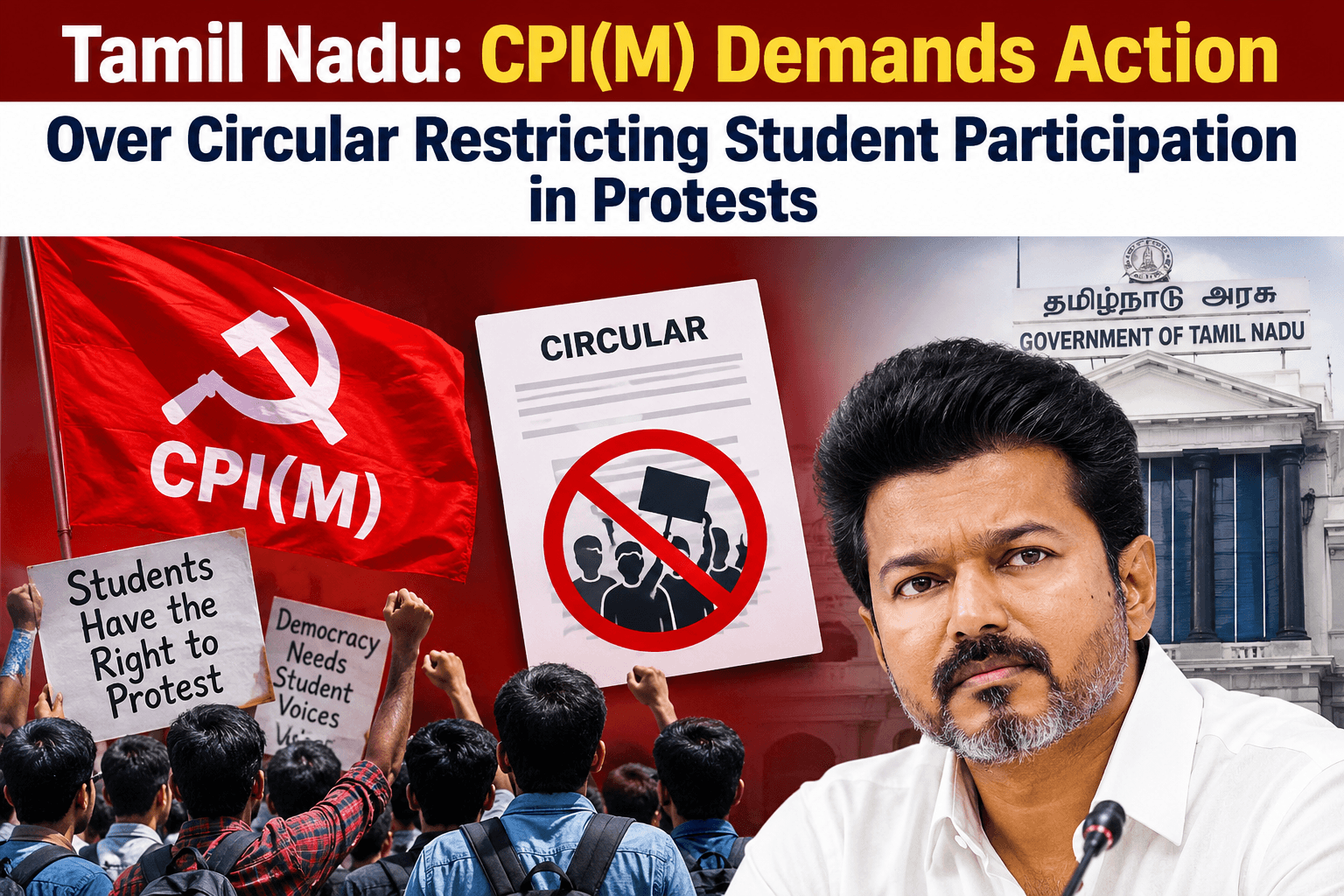 Tamil Nadu: CPI(M) Demands Action Over Circular Restricting Student Participation in Protests
