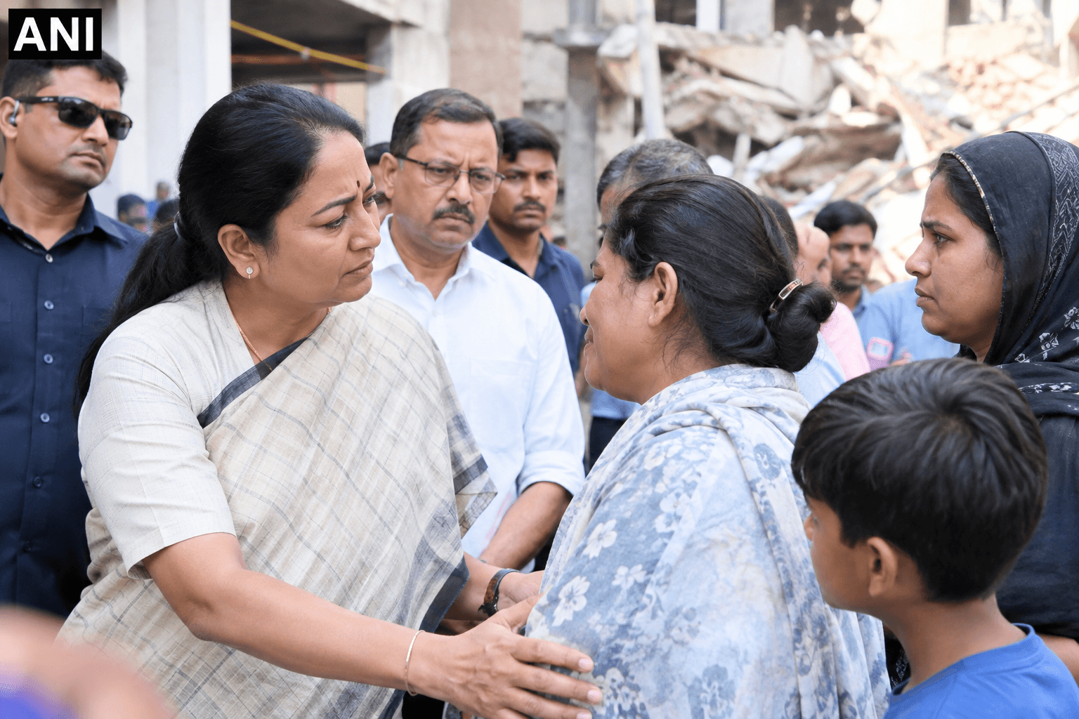 Delhi CM Assures Full Support to Satya Niketan Collapse Victims