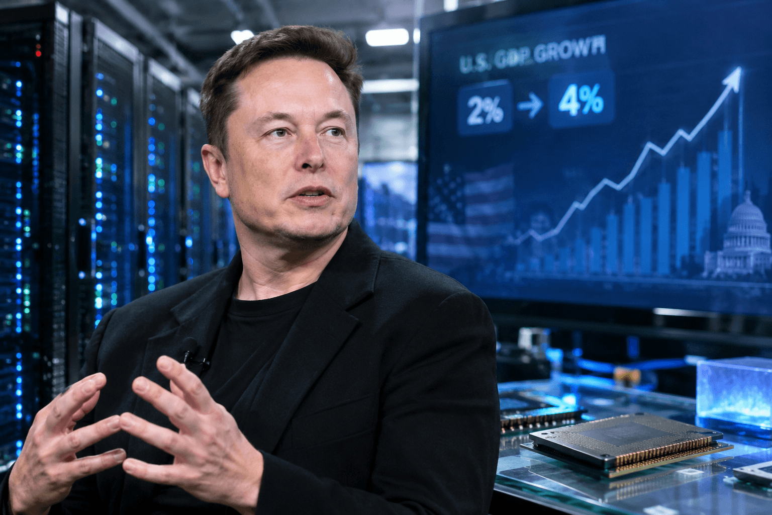 AI Could Double US GDP Growth to 4% Next Year, Says Elon Musk