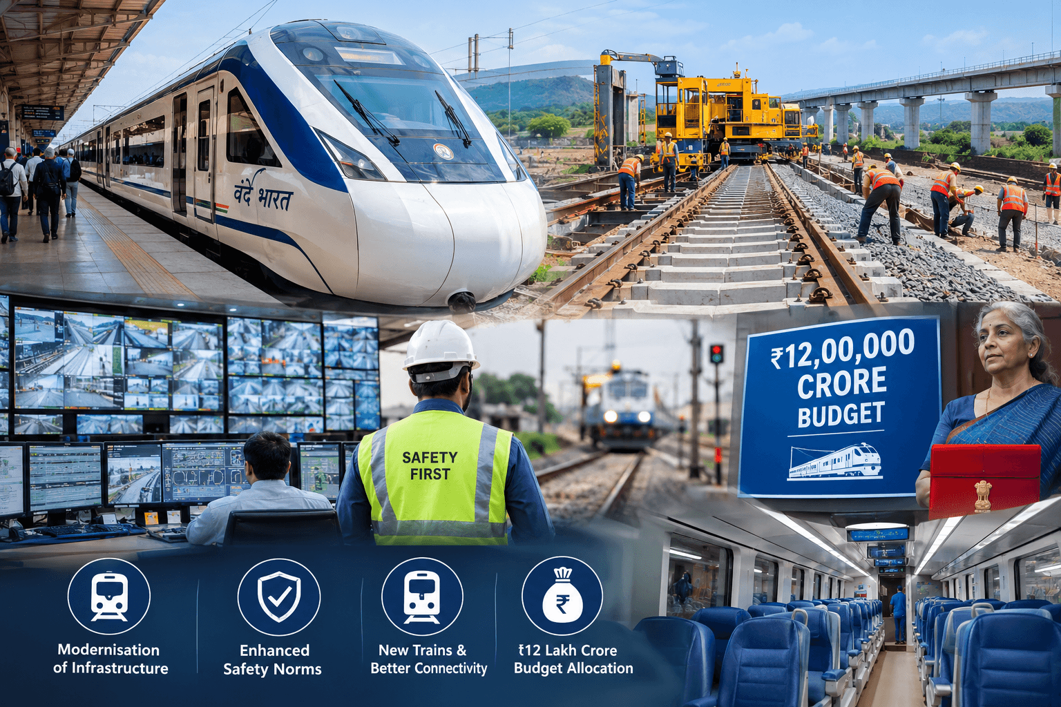 How Indian railways changing infrastructure with 12 lakh crore ?
