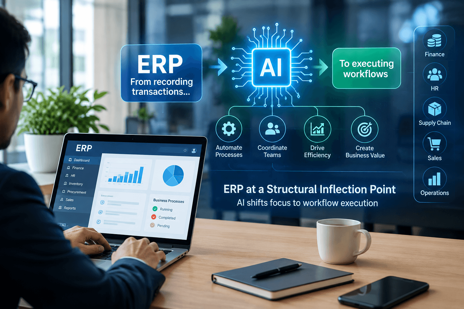 ERP at ‘Structural Inflection Point’ as AI Shifts Focus to Workflow Execution: Report