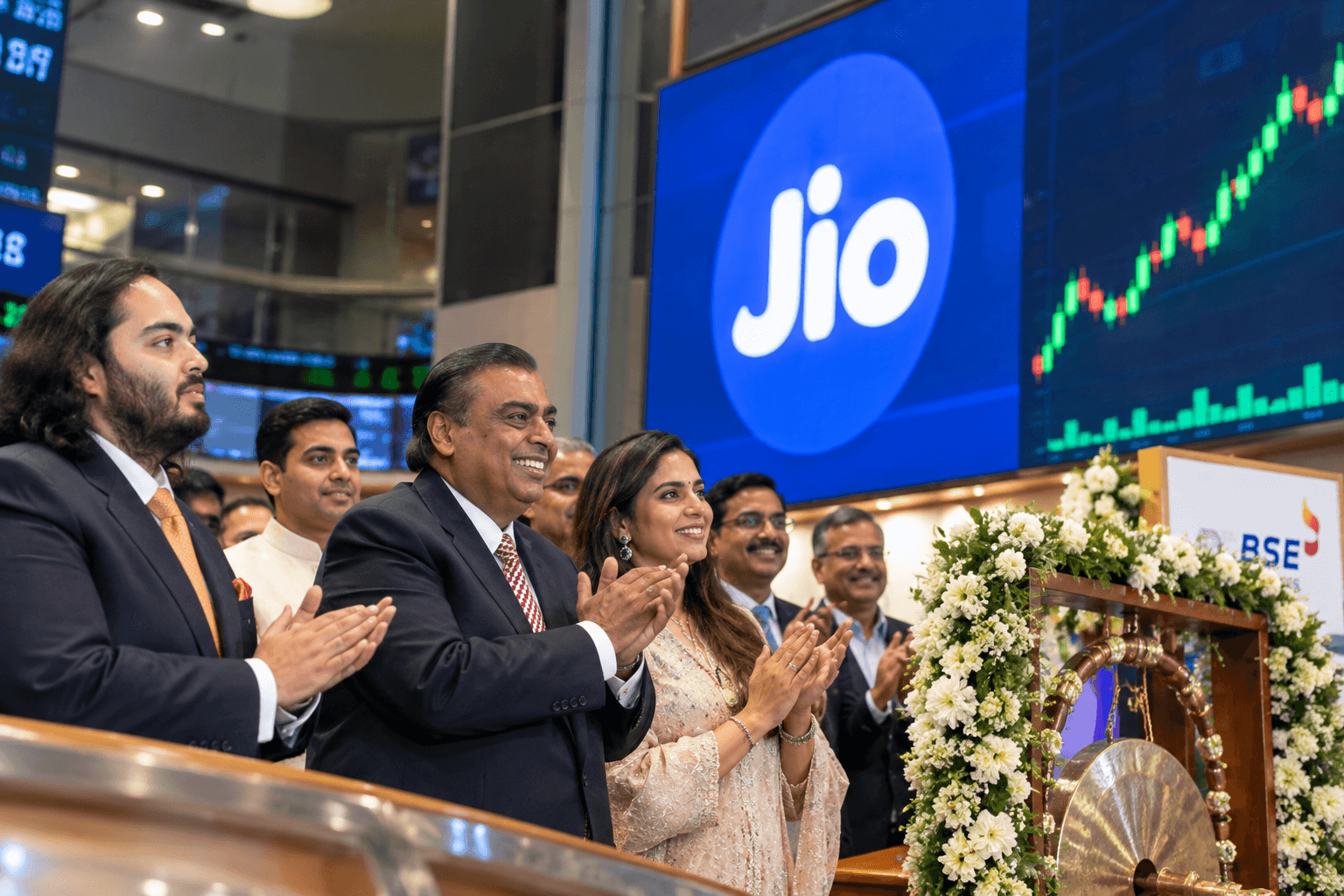 Jio Platforms Debuts at 21% Premium