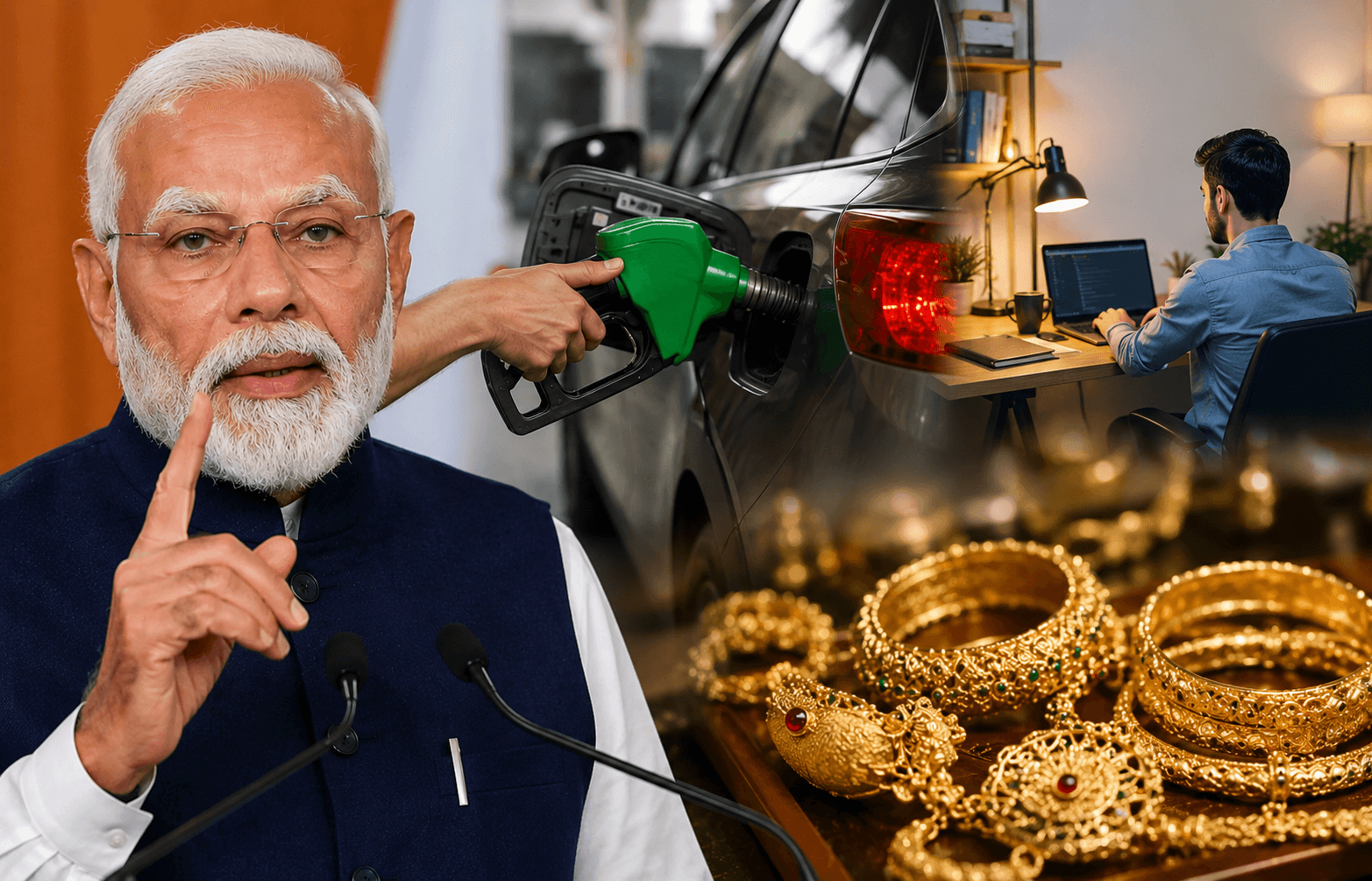 Why PM Modi wants Indians to save fuel, avoid gold & work from home.