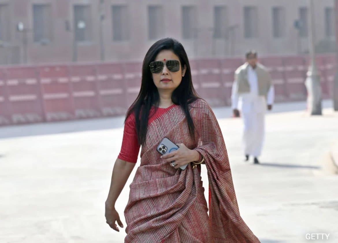 Mahua Moitra attacked with eggs.
