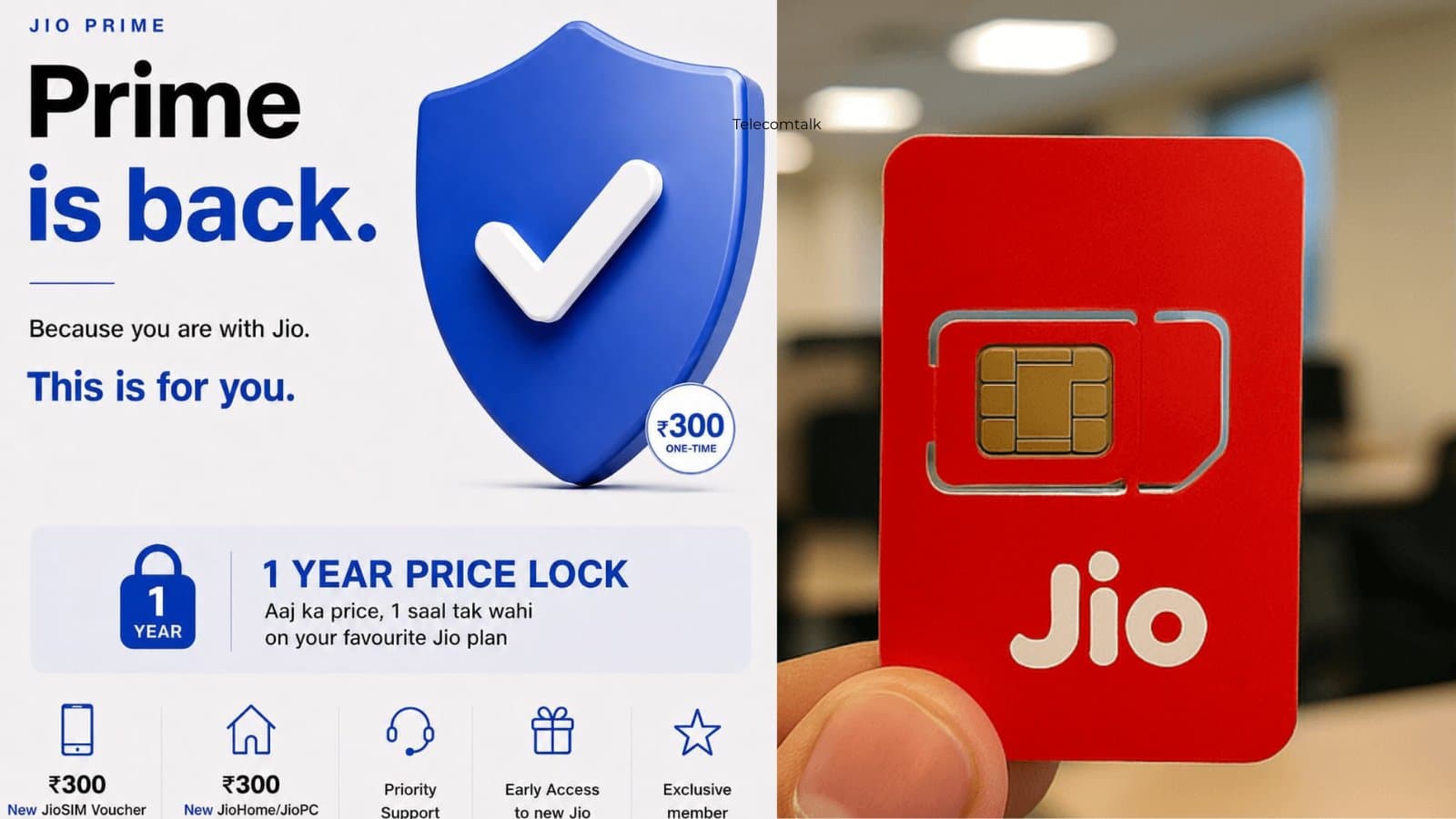 Jio Relaunches Prime at ₹300 With One-Year Price Lock.