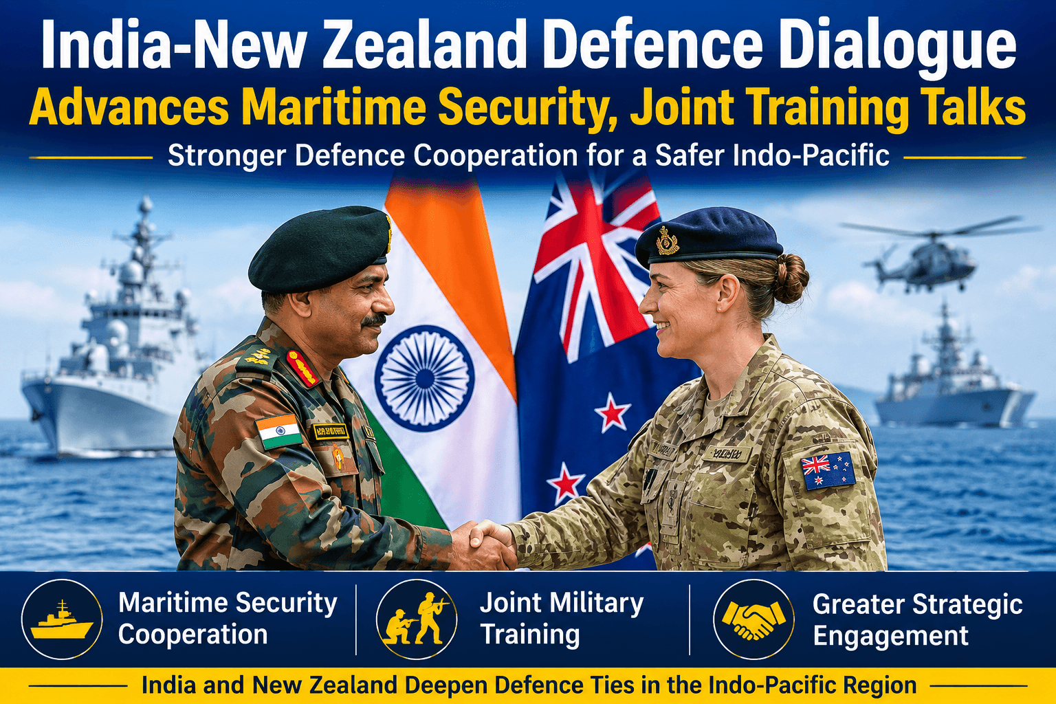 India-New Zealand Defence Dialogue Advances Maritime Security, Joint Training Talks