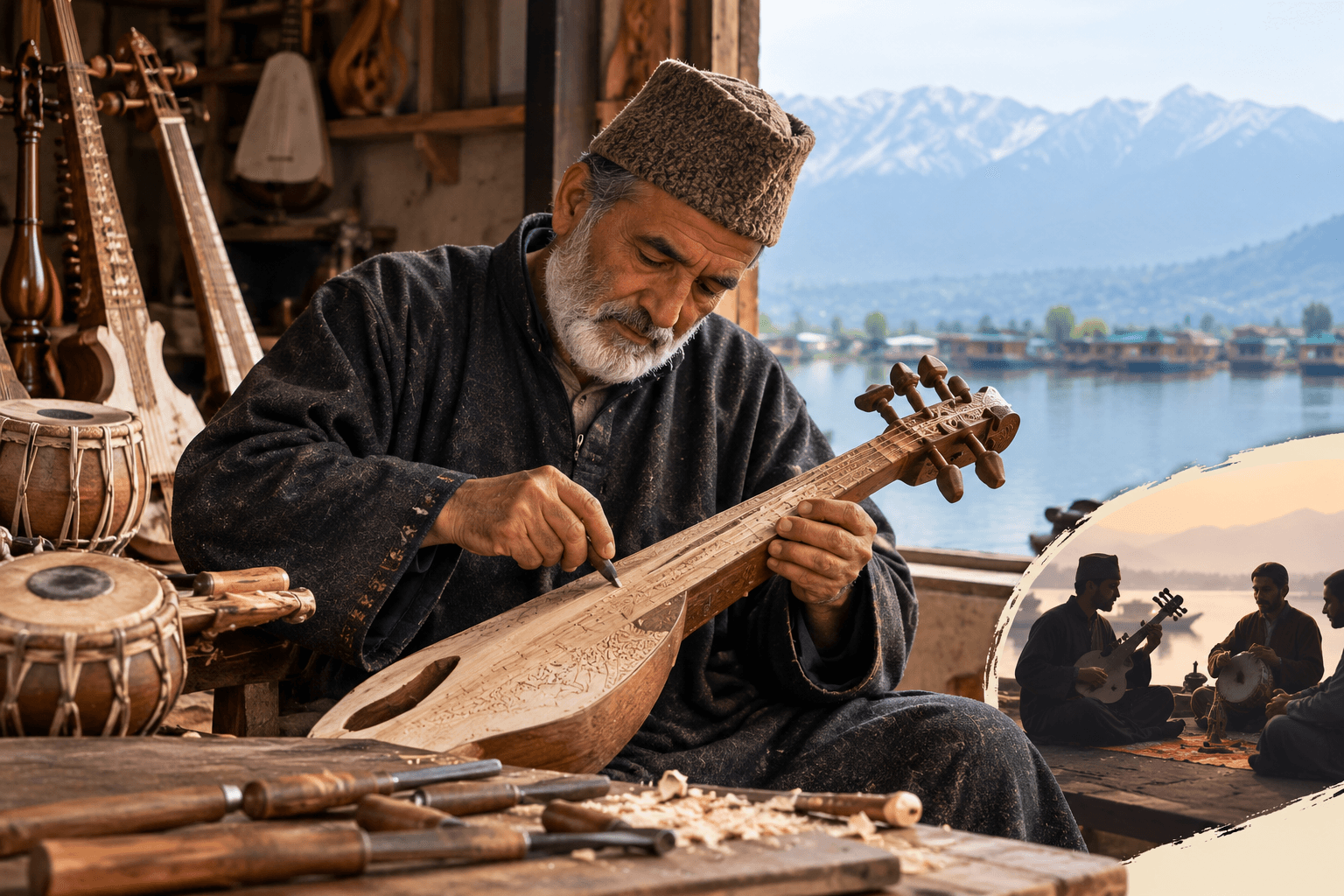 Budgam Artisan Preserves Kashmir’s Musical Heritage for 32 Years