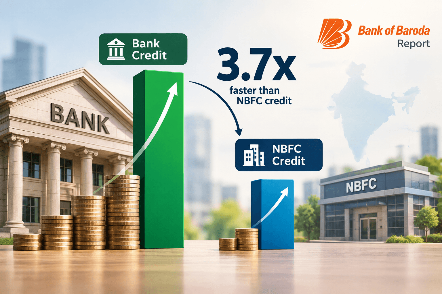 Bank Credit Outpaces NBFC Credit by 3.7 Times in July 2026