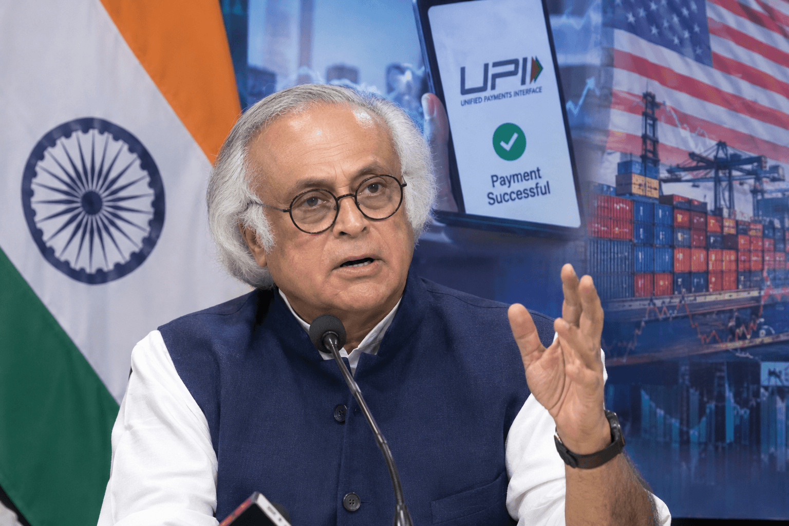 Jairam Ramesh Criticises Centre Over UPI Charges and US Tariffs