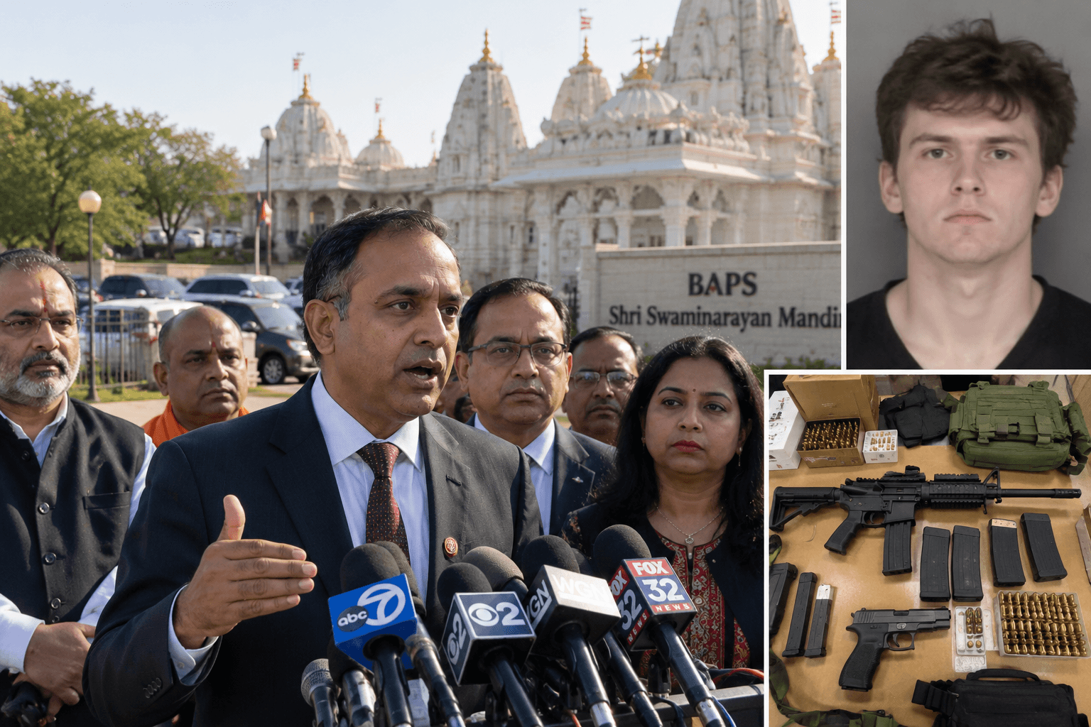 US Lawmaker, Groups Condemn Anti-Indian Hate After Temple Shooting Plot Arrest