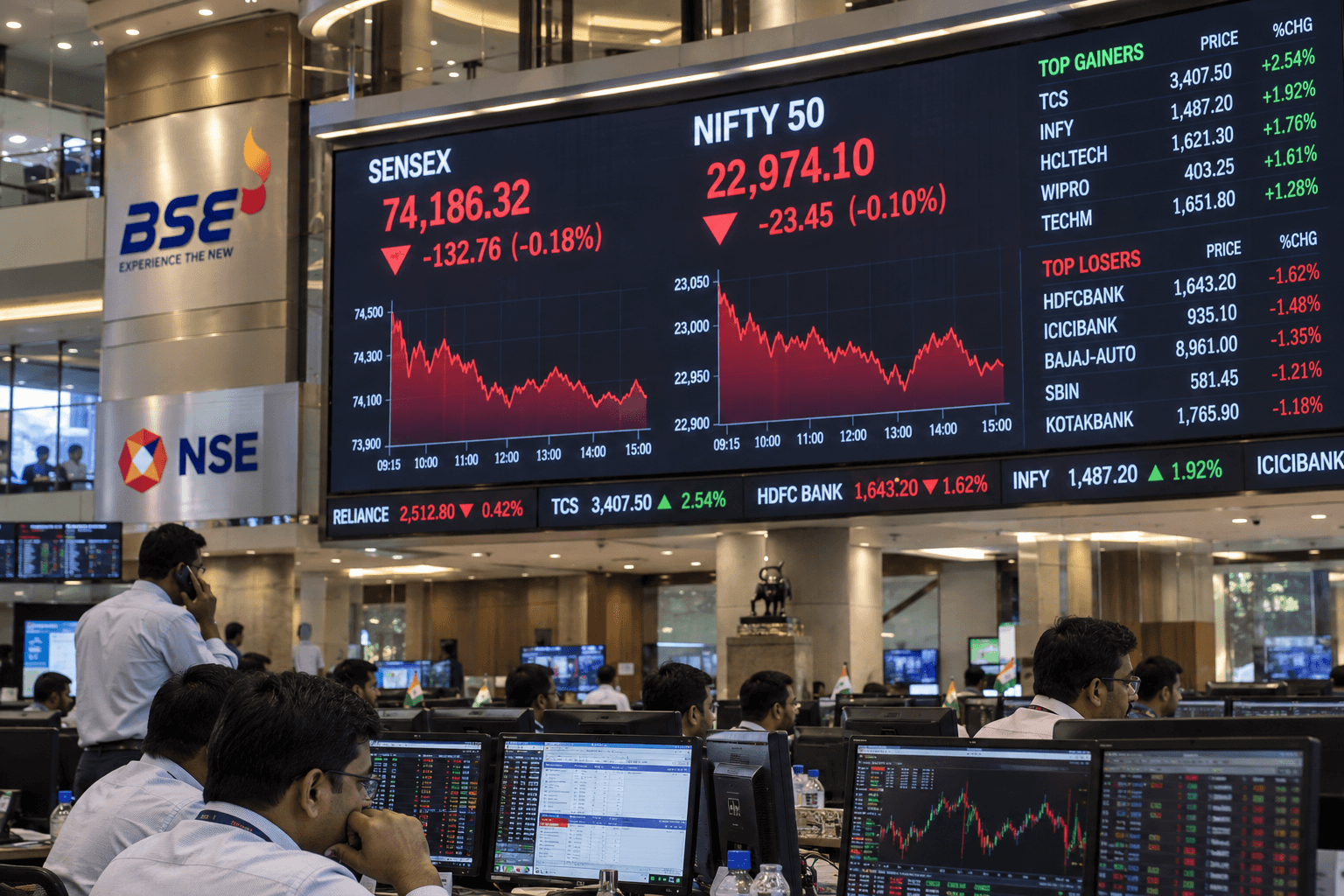 Indian Stock Market Opens Flat as Sensex Falls Amid Profit Booking
