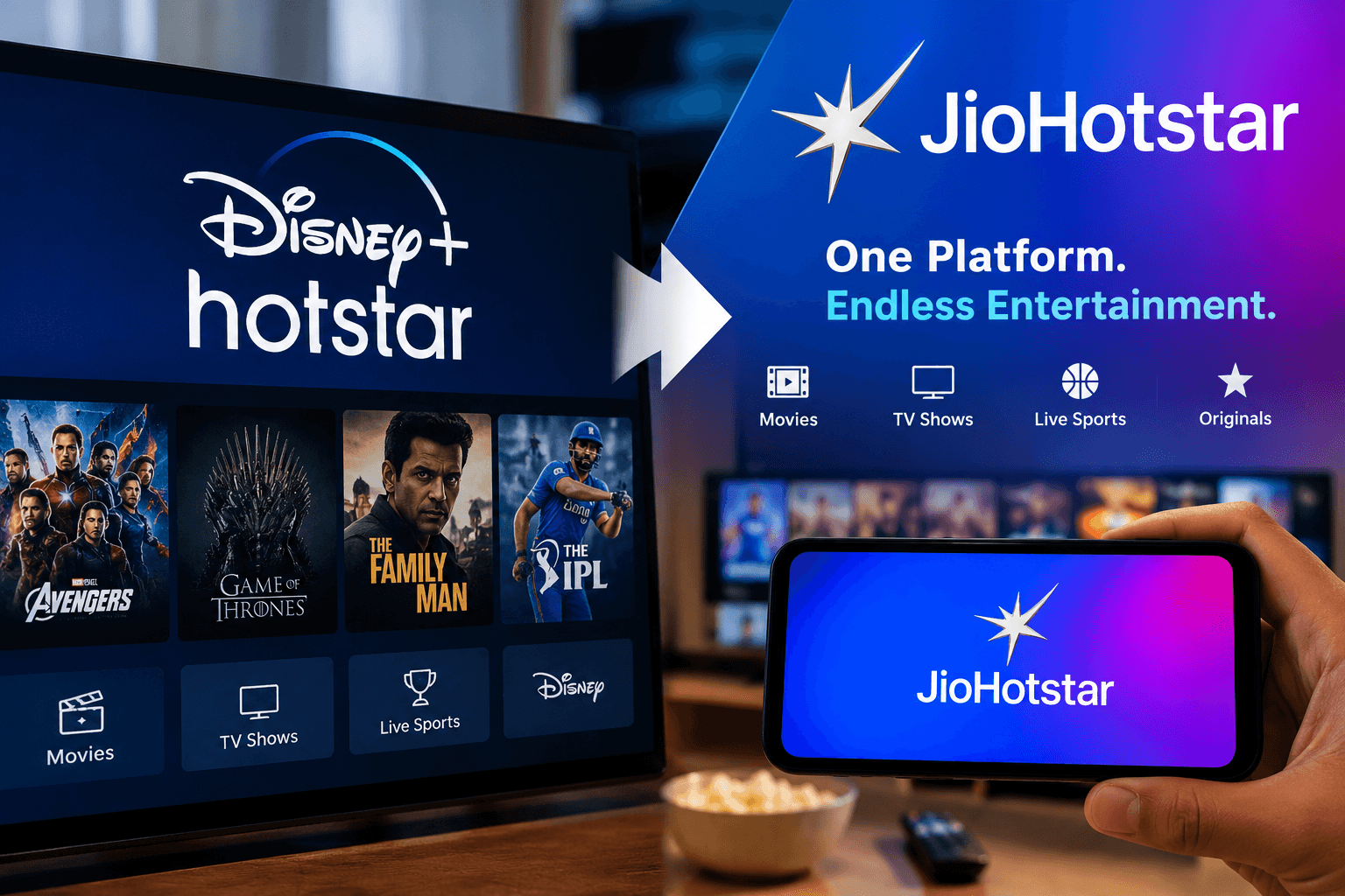 How Disney Hotstar merged with Jio Hotstar ?