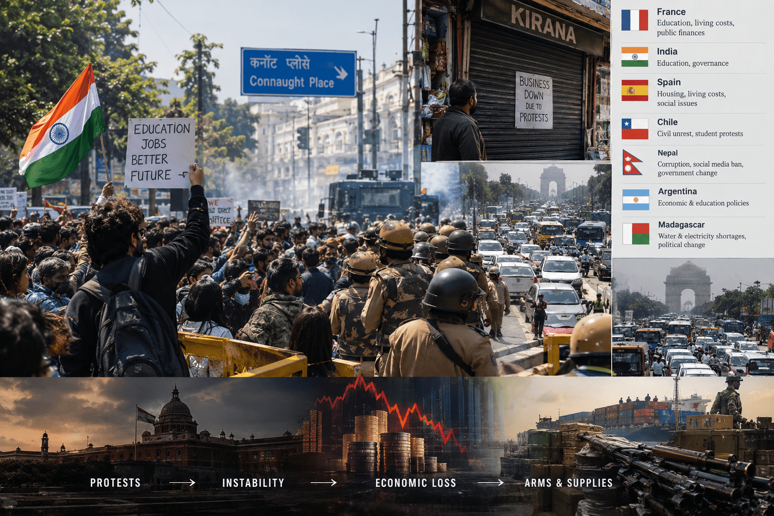 Delhi protests: Economic loss of 250 crore every day.