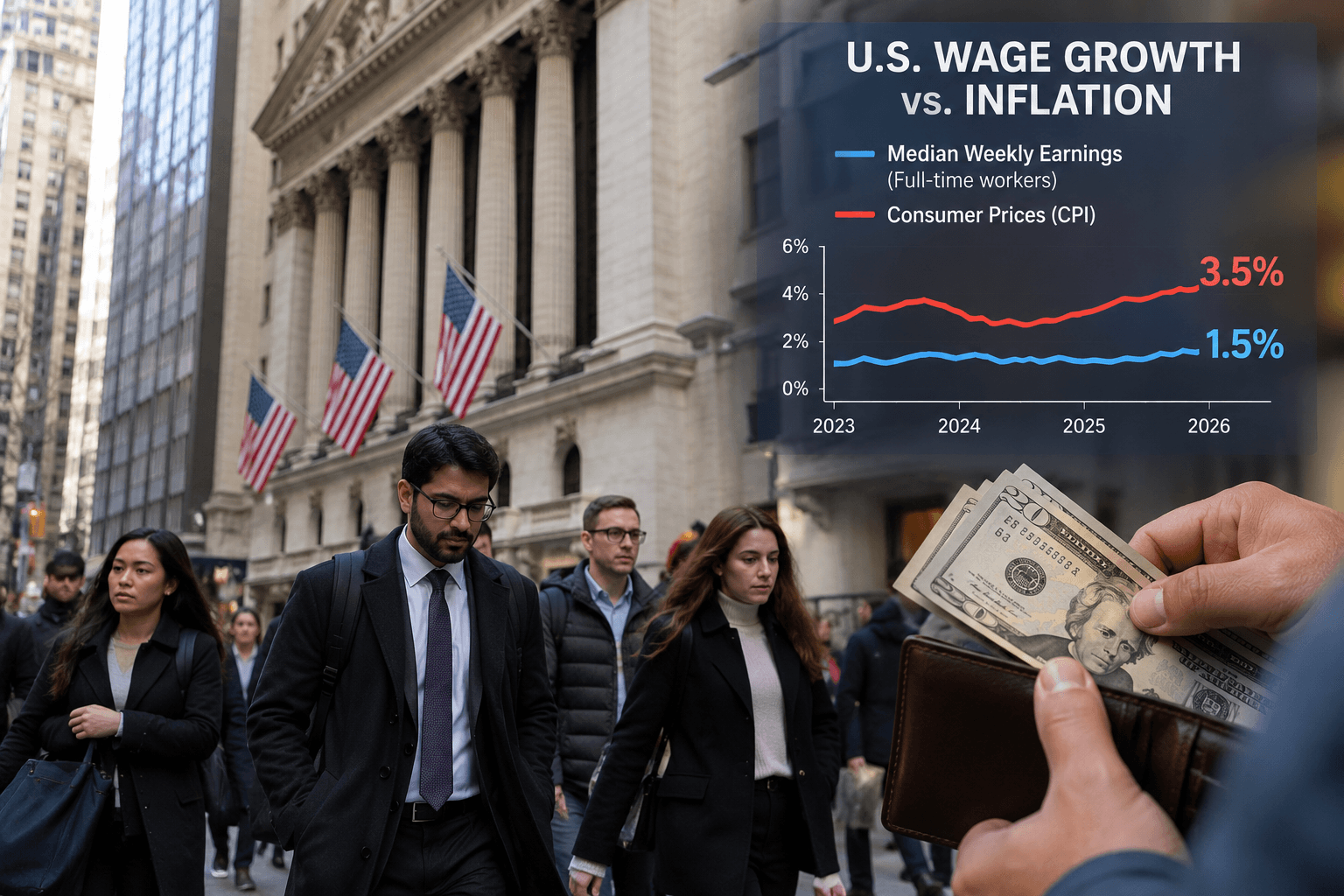 US Wage Growth Lags Inflation in Q3 2026
