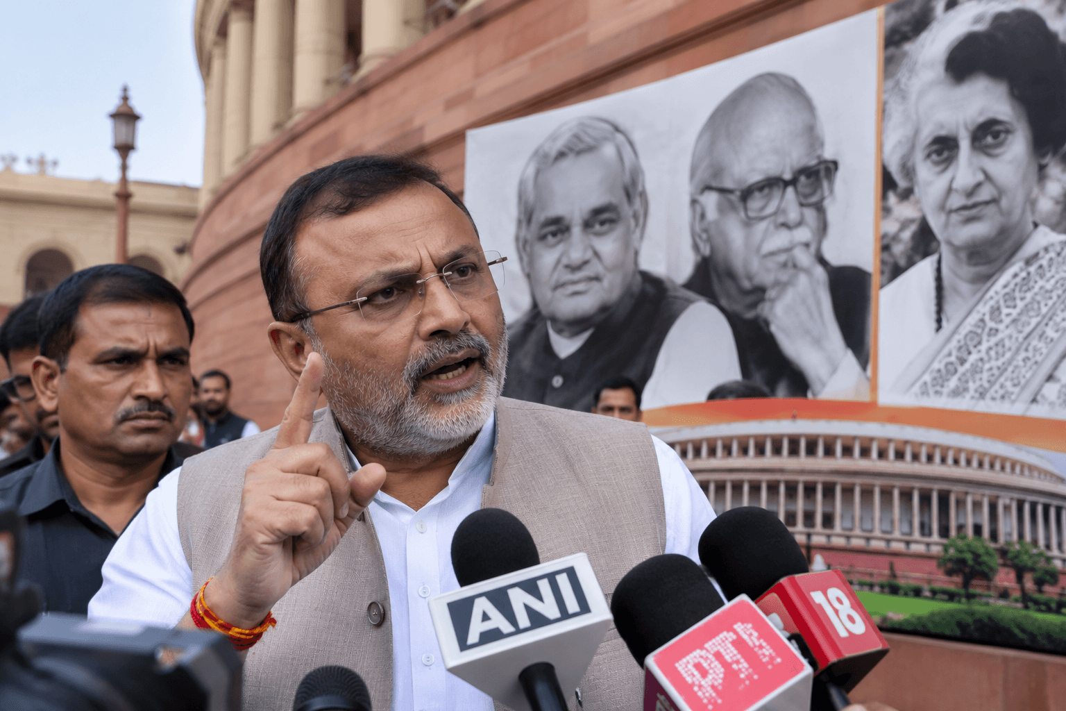 Nishikant Dubey Targets Congress, Recalls Vajpayee and Advani