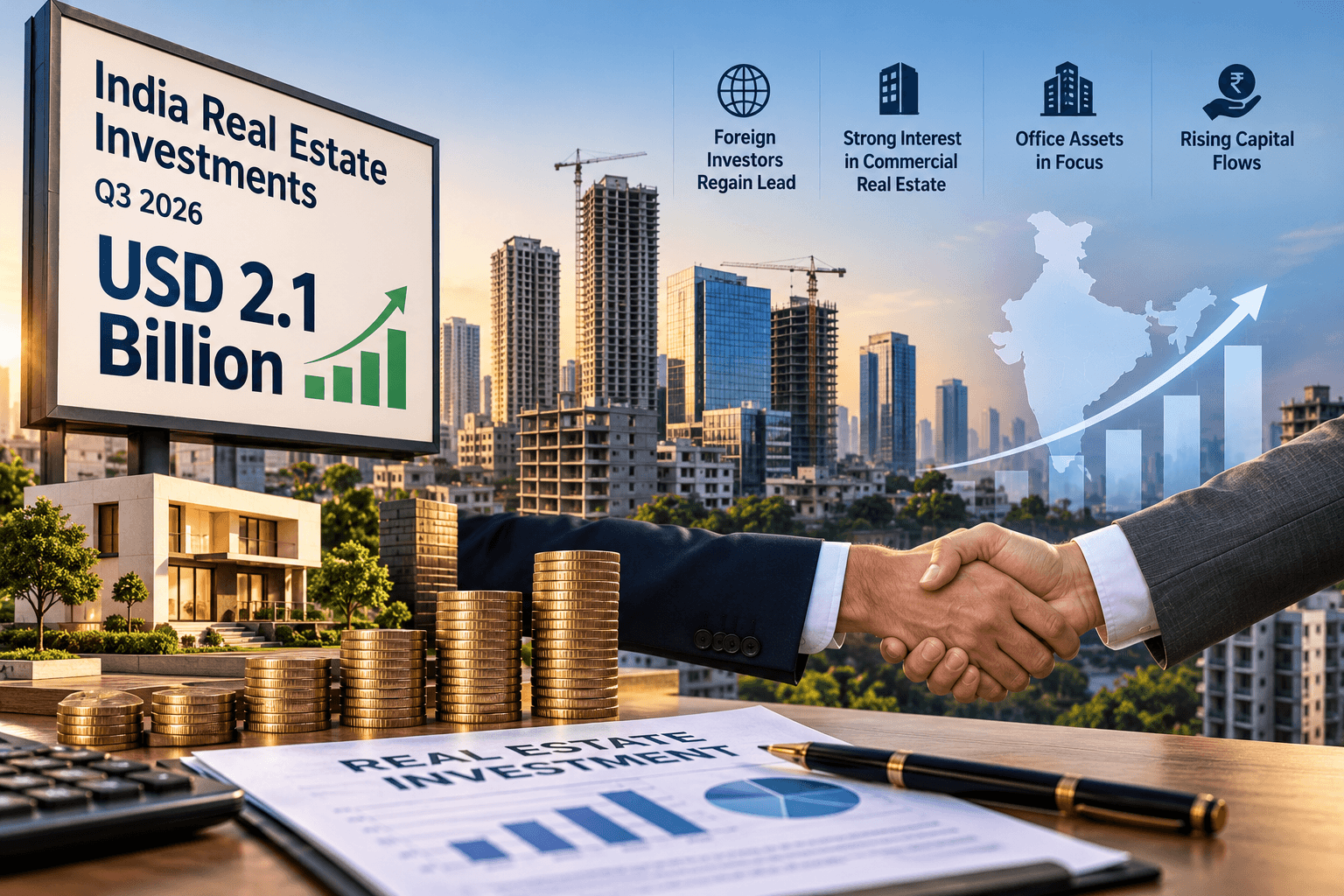 India Real Estate Draws $2.1 Billion