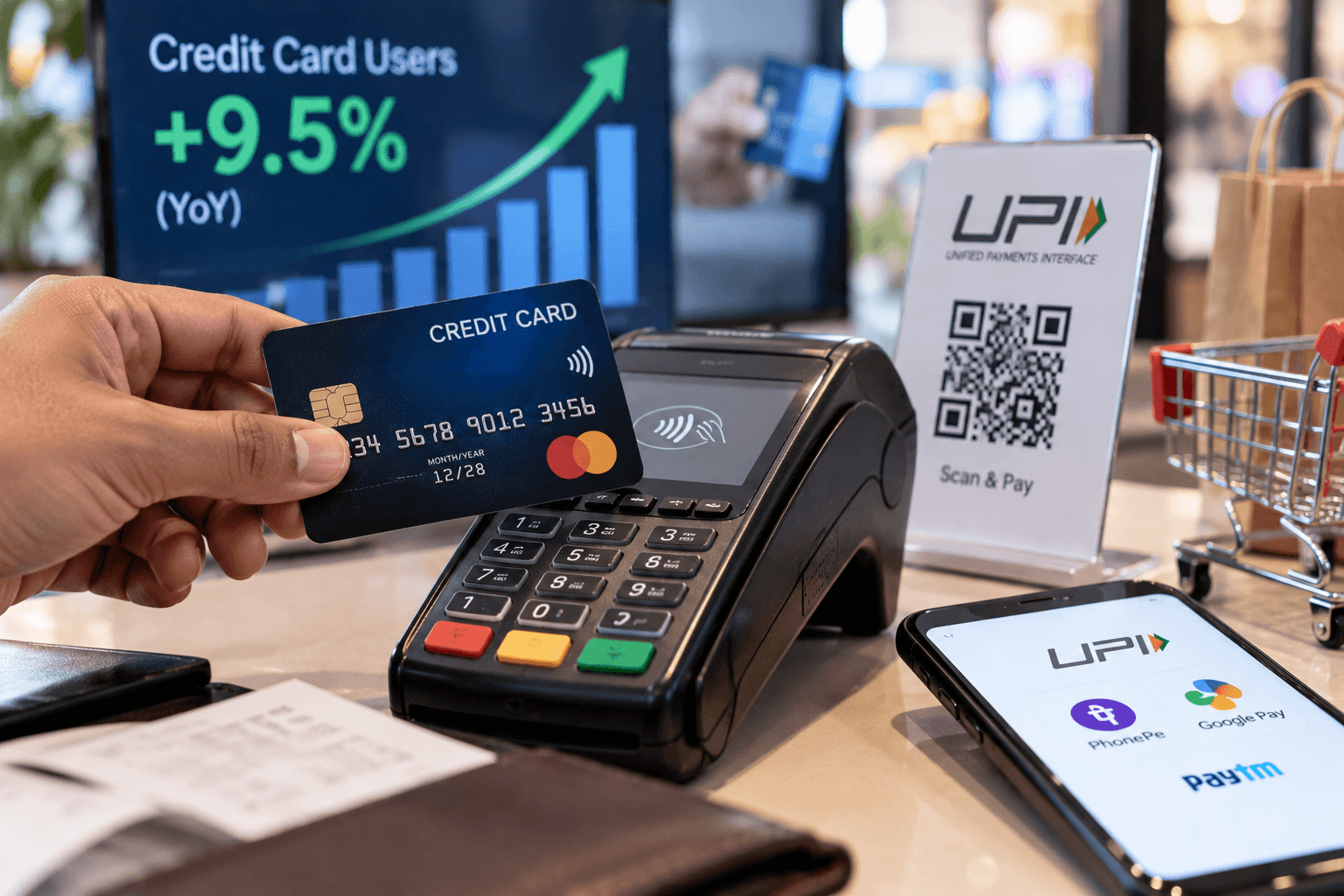 India’s Credit Card Base Grows 9.5%