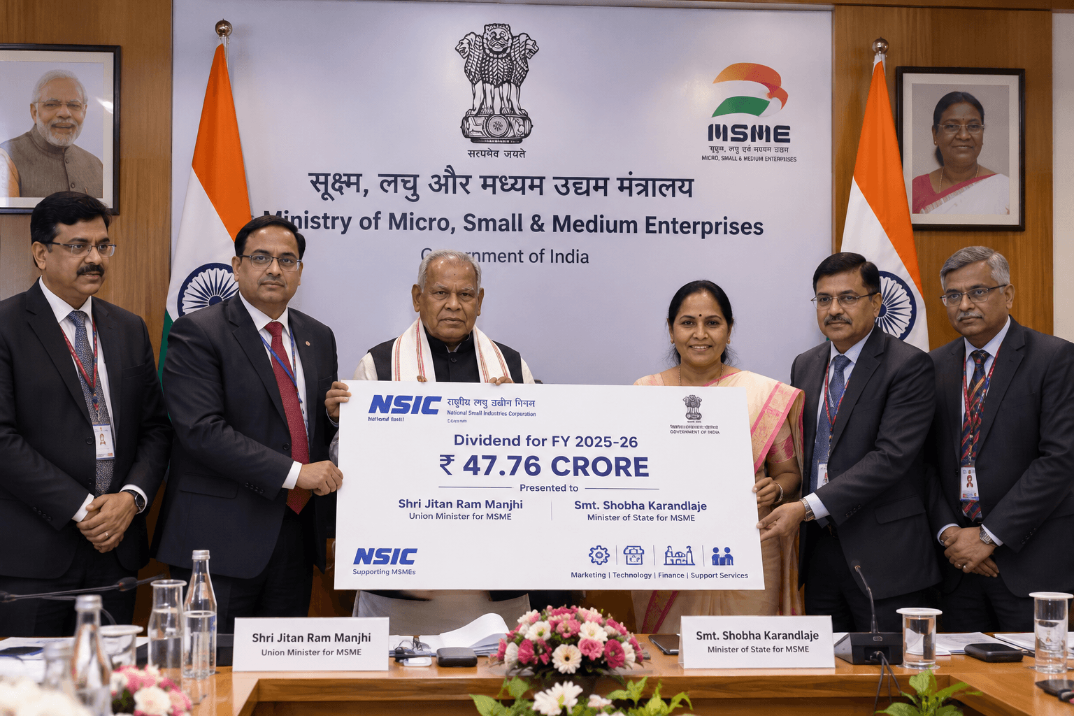 NSIC Pays ₹47.76 Crore Dividend to Government