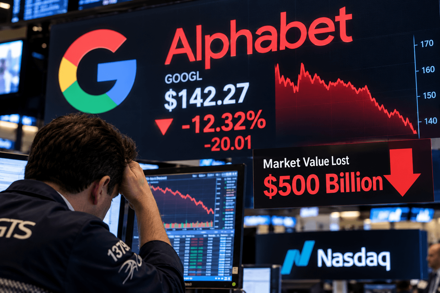 Alphabet Loses $500 Billion in Record Stock Fall