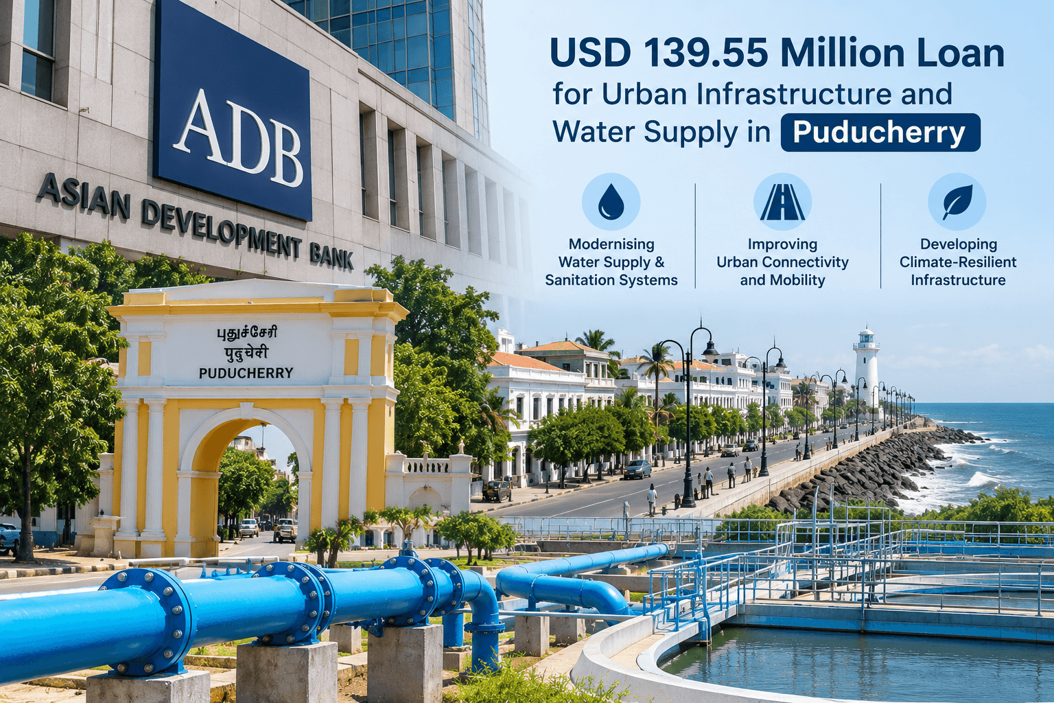 ADB Approves $139.55 Million for Puducherry